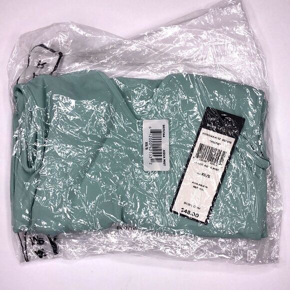 BCBGMaxazria "Mistie" V-neck Seamless Bodywear Aqua Mist Soft Tank Size XS/S NWT - Picture 6 of 6